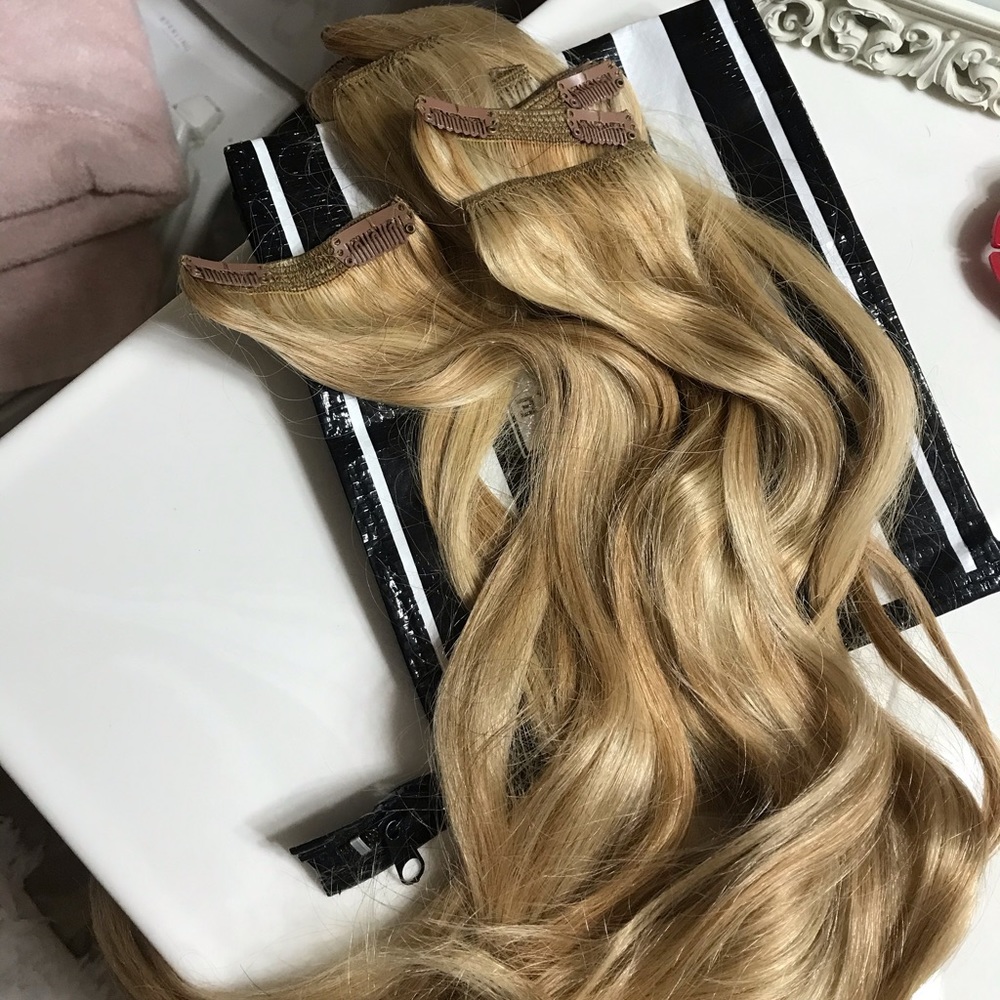 Golden Blonde Cashmere Hair Extensions